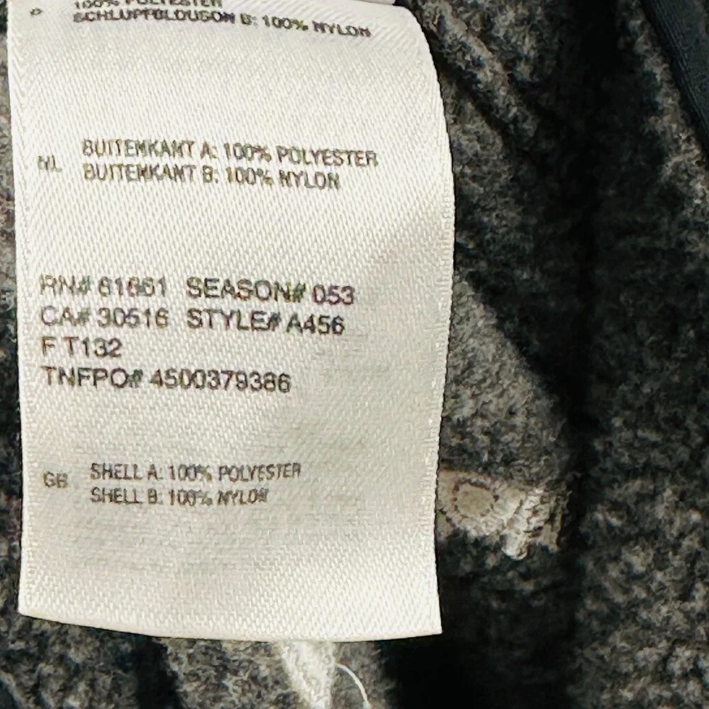 The North Face Jacket Men Large Gray Full Zip Fleece Polartec Pockets Outdoor L